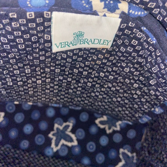 Vera Bradley, blue paisley tote 13X12 - Picture 4 of 6